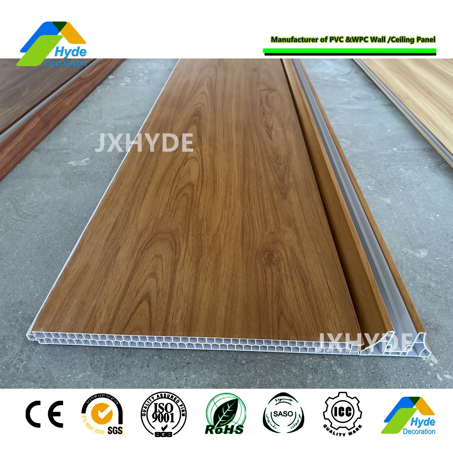 Modern Household Eco-Friendly Fireproof PVC Interior Partition Wall Panels 400X26X2900mm