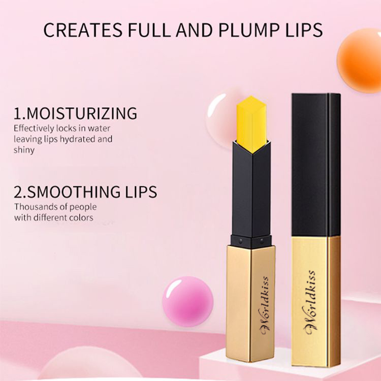 Temperature Color Changing Lip Balm Yellow Gold Carotene Vegan Slim Lip Balm