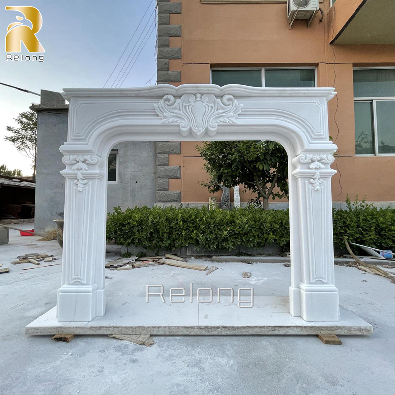 Wholesale Stone Carving Marble Fireplace Mantel for House Decoration