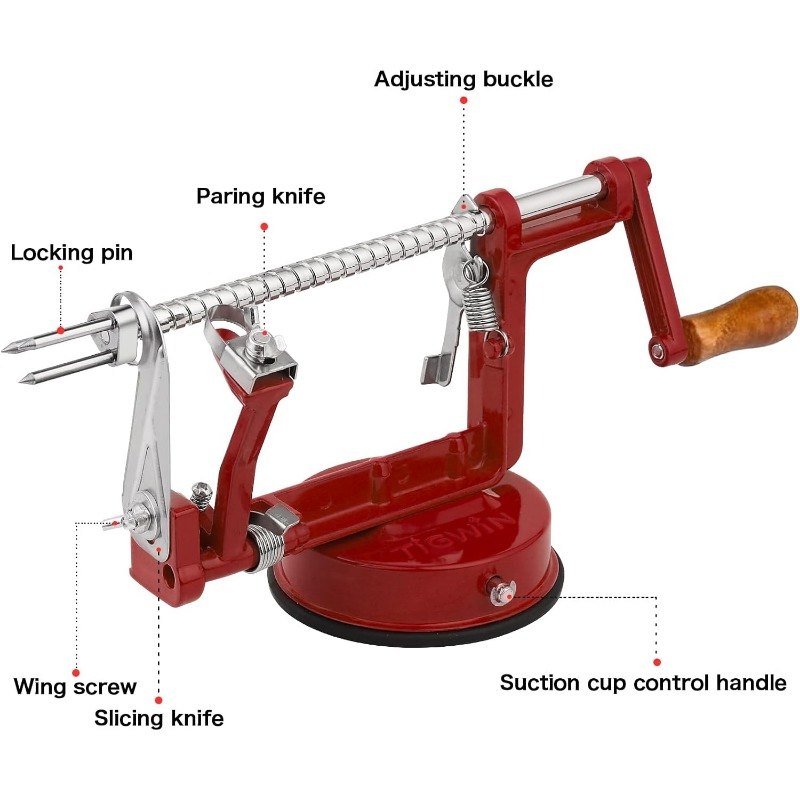 Hot Sale Long Lasting Stainless Steel Blades Corer Apple Peeler Slicer