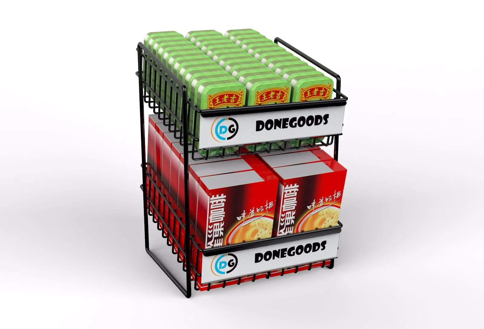 Gondola for Beauty Supply Steel Pallet Container Shelf Wire Basket