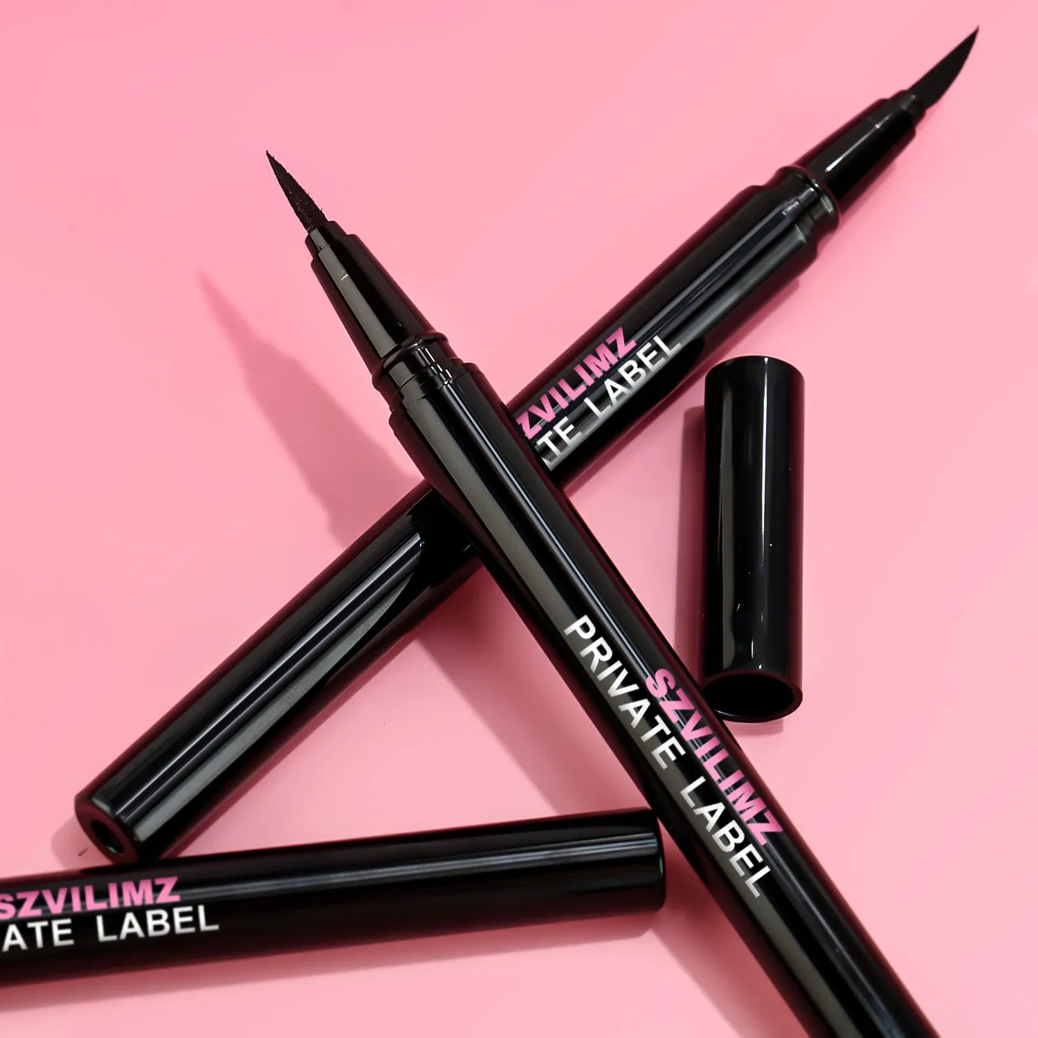 Wholesale Custom Eye Liner Makeup Waterproof Natural Smooth Lasting Black Eyeliner