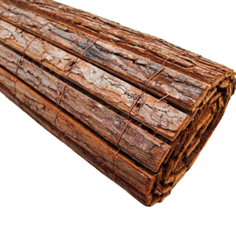 Double-Sided Tree Bark Fence Roll for Natural Privacy