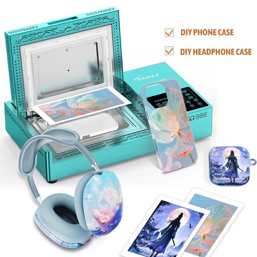 Tuoli Personalized Custom Headphone Case Prinitng Machine 3D Sublimation Cell Phone Earphone Cover Printer for iPhone, Samsung, Xiaomi, Edifier, Jbl