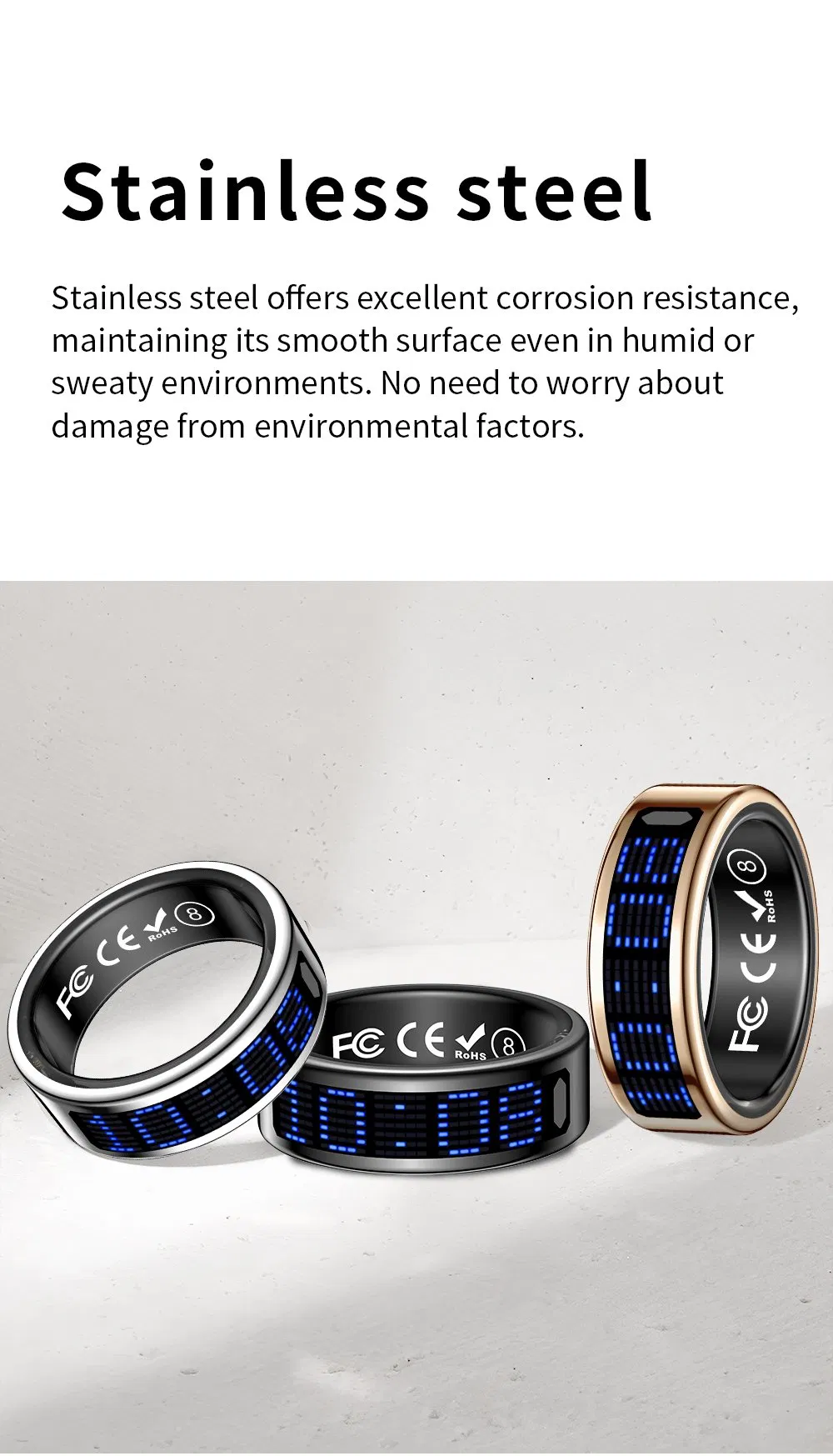 Умное кольцо GLORIOUS с дисплеем и управлением жестами 2025