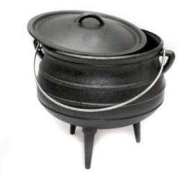 Чугунный котелок Potjie с тремя ножками для походов