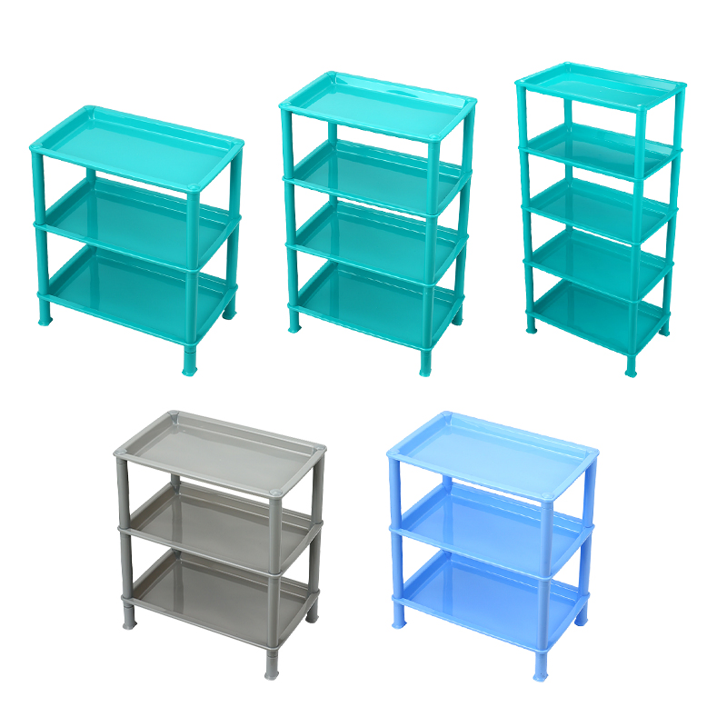 5 Layers Home Sundries Kitchen Vegetable Organizer Corner Rack Plastic Storage Rack