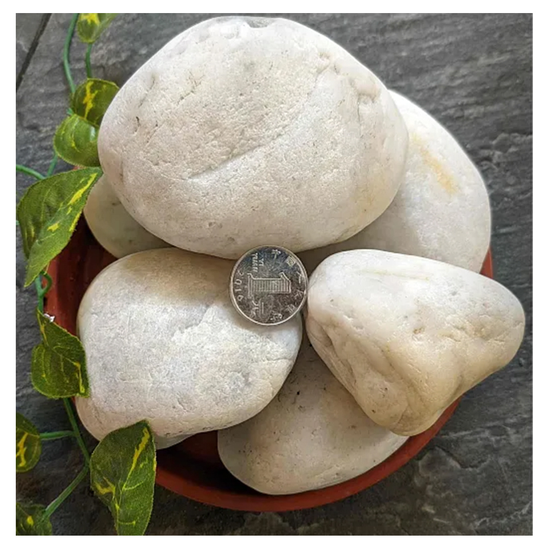 Wholesale Pure White Unpolished Washed River Natural Stone & Pebbles Stone Garden Landscape Park Decorative