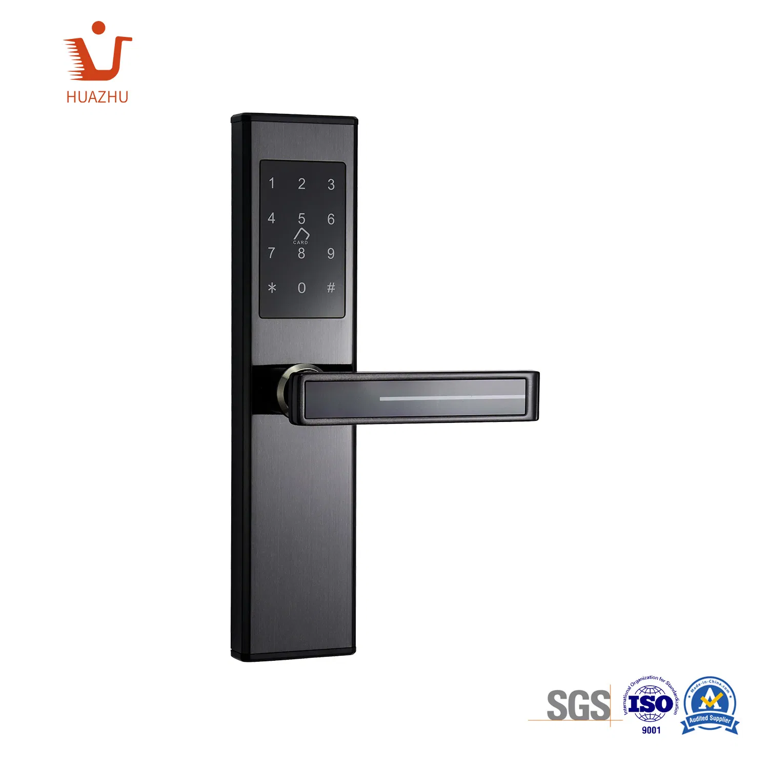 Modern Smart Digital Fingerprint Door Lock Black Intelligent Key Card Combination Lock