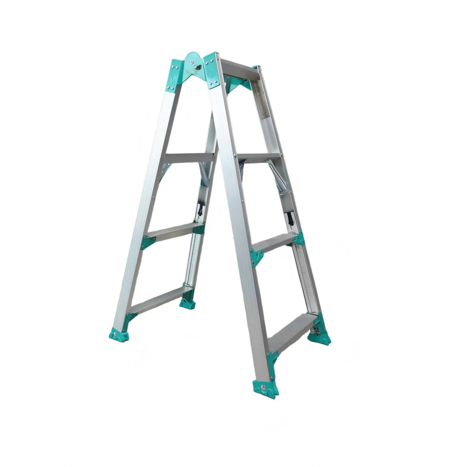 Lightweight Easy-Carry Handle Multi-Purpose 6-Step Folding Ladder with Anti-Slip Wide Pedals for Home Use