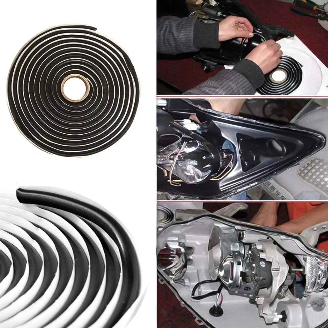 Butyl Rubber Sealant Round Tape Roll Headlamp Sealing Snake Shape