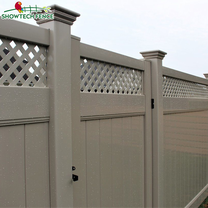 Showtech Cheap Lattice Top Privacy PVC Fence Panels