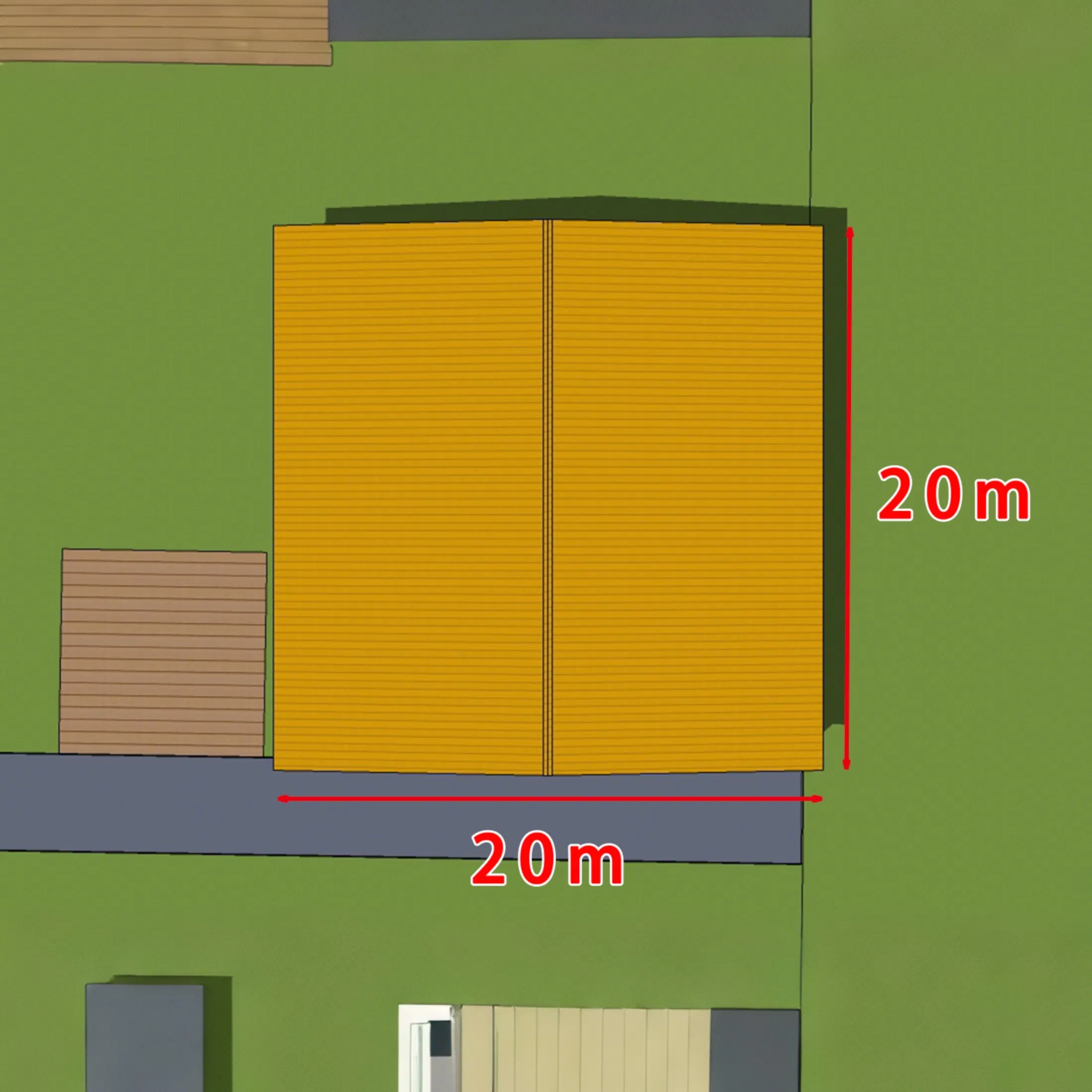 20m X 20m Prefab House Steel Structure Workshop Kits Prefabricated Metal Storage Warehouse Building