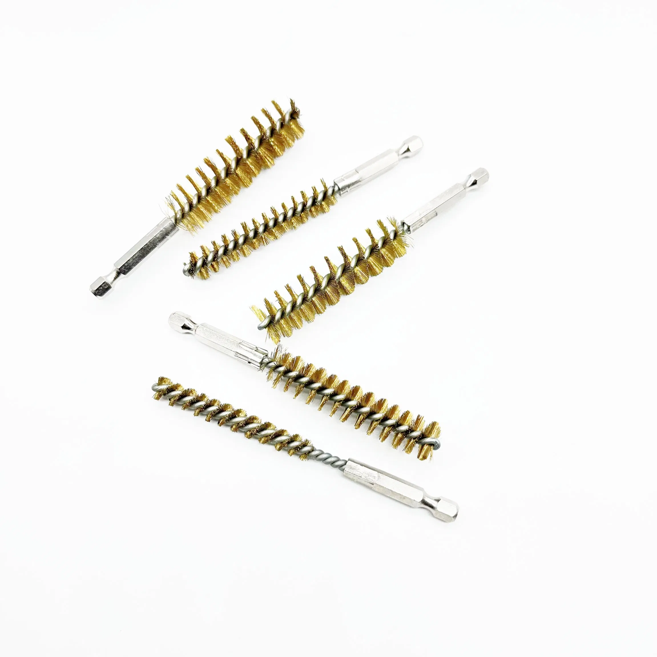 Щетка для труб с латунной щетиной, для электроинструмента