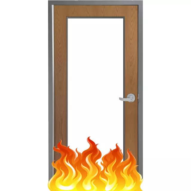 American Design Metal Frame Wooden Fire Doors with Vision Panel