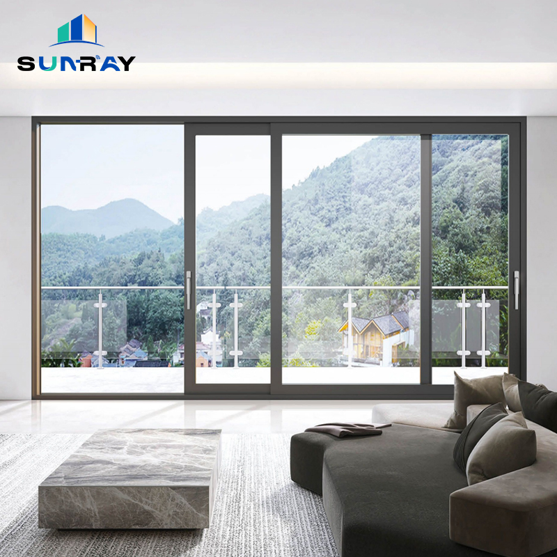 Luxury Aluminum Alloy Sliding Glass Door Balcony Patio and Sunroom Double Glazed Glass and Energy Saving Design Sliding Door