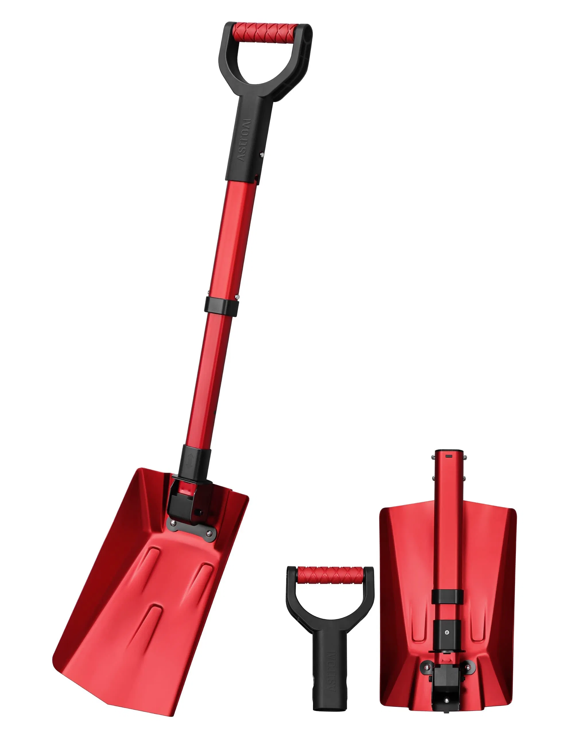 Extendable Thickened Aluminum Handle Reinforced Iron Hinge Portable Multifunctional Ordnance Shovel