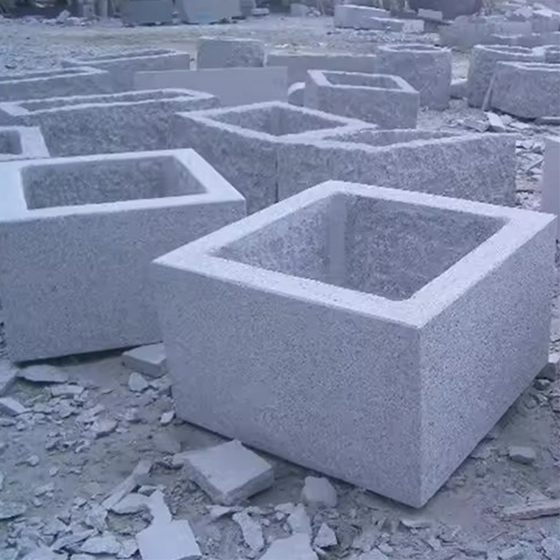 Chinese Granite Planter for Outdoor Decor