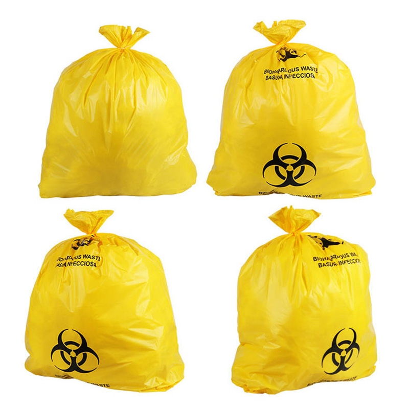 Heavy Duty Biohazard Bags Red and Yellow Plastic Bags for Clinical Waste