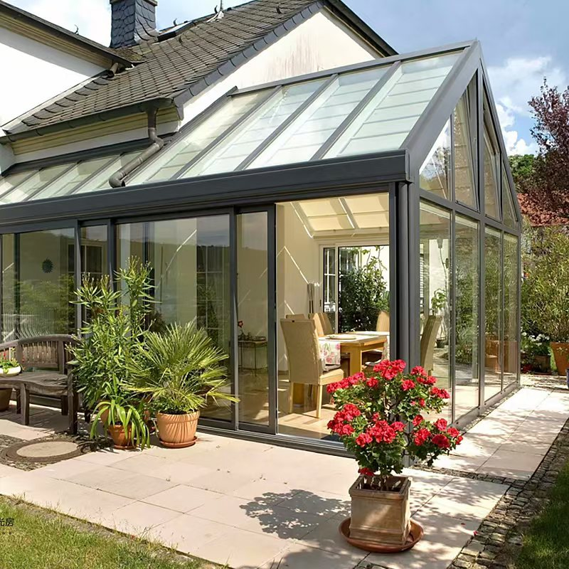 Outdoor Garden Tempered Glass Aluminum House Sunlight Room Small Sunny Glass Room