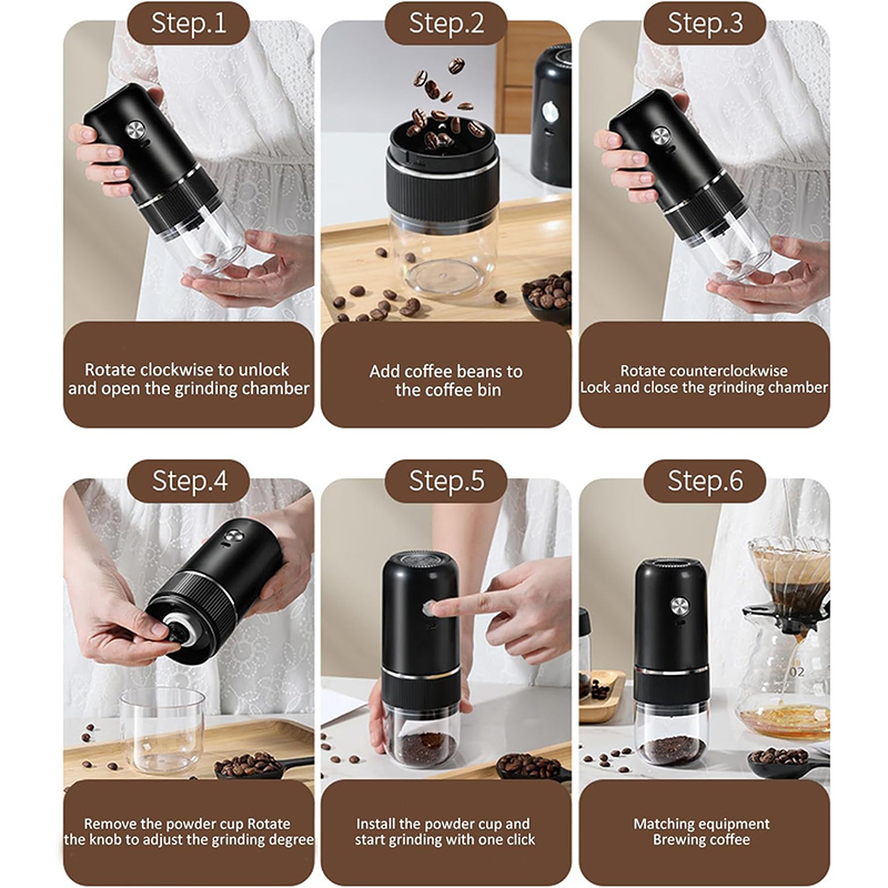 Fashionable Portable USB Electric coffee Bean Grinder