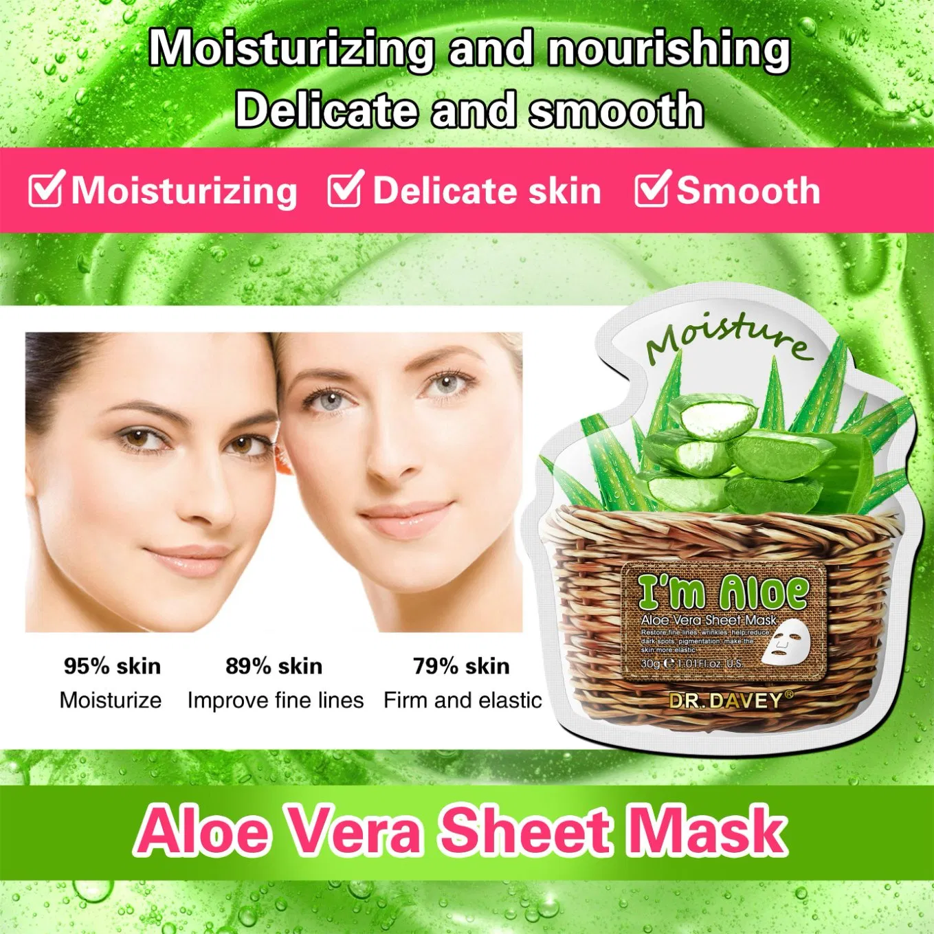 Dr. Davey Skin Facial Brightening Private Label OEM/ODM Face Mask Mask Sheet