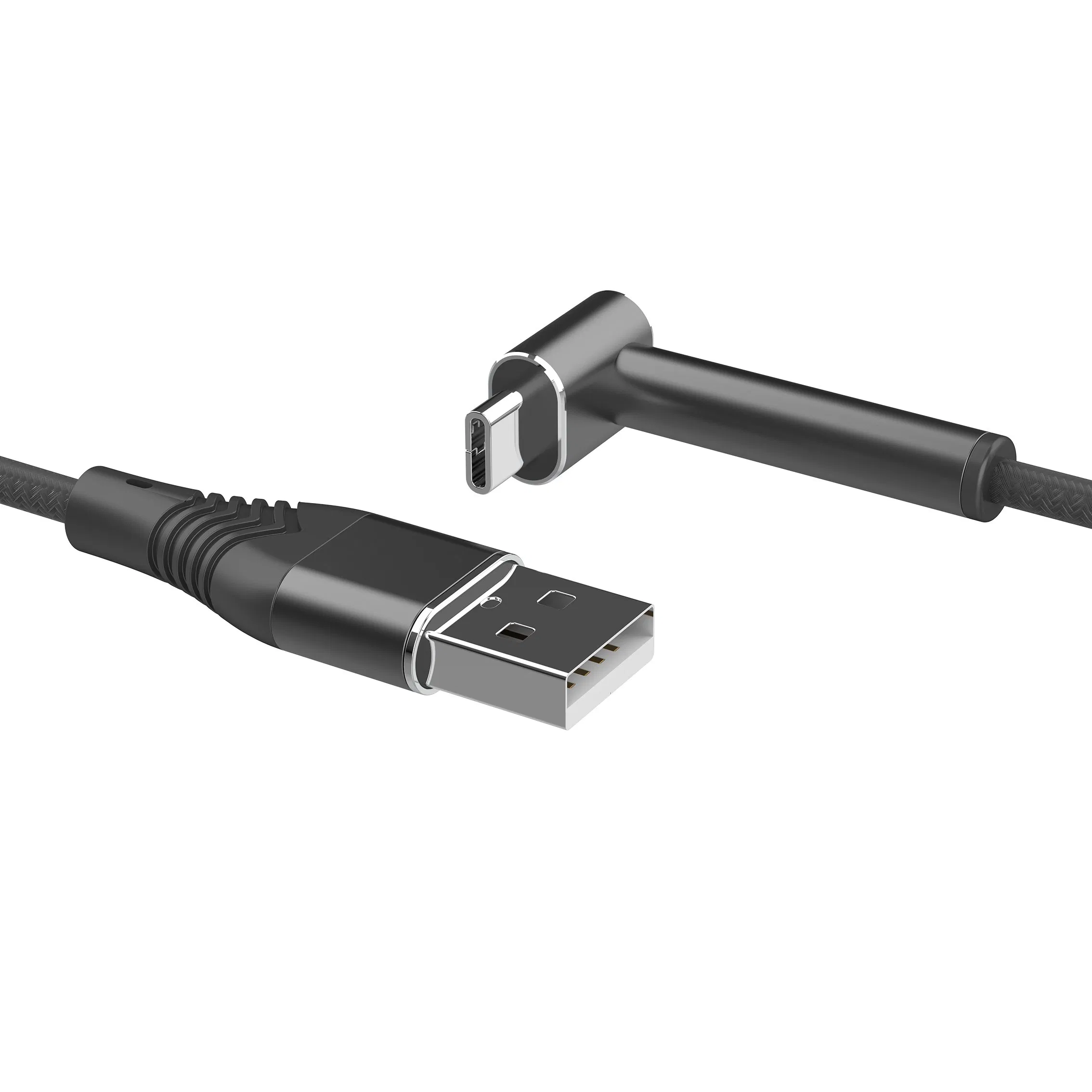 Угловой кабель USB Type-C 90° 2.4A, 2.0м