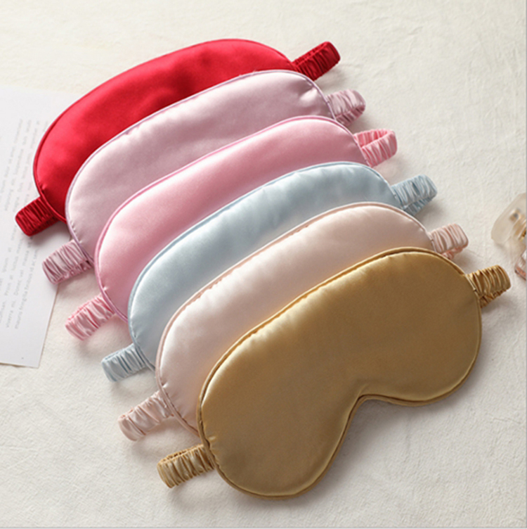 Wholesale Silk Fabric Mulberry Silk Eye Mask for Travel Relax Luxury Sleep Eyemask