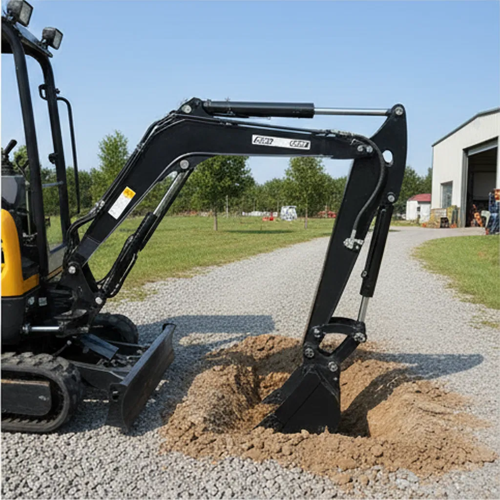 Мини-экскаватор-погрузчик компактный прицепной