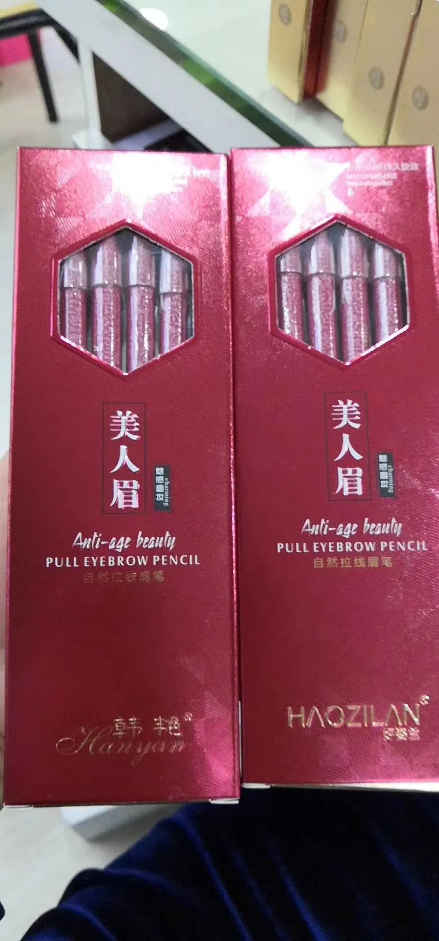 Ss301 Waterproof Thin Brow Enhancers Private Label Eyebrow Pencil Slim Have Stock