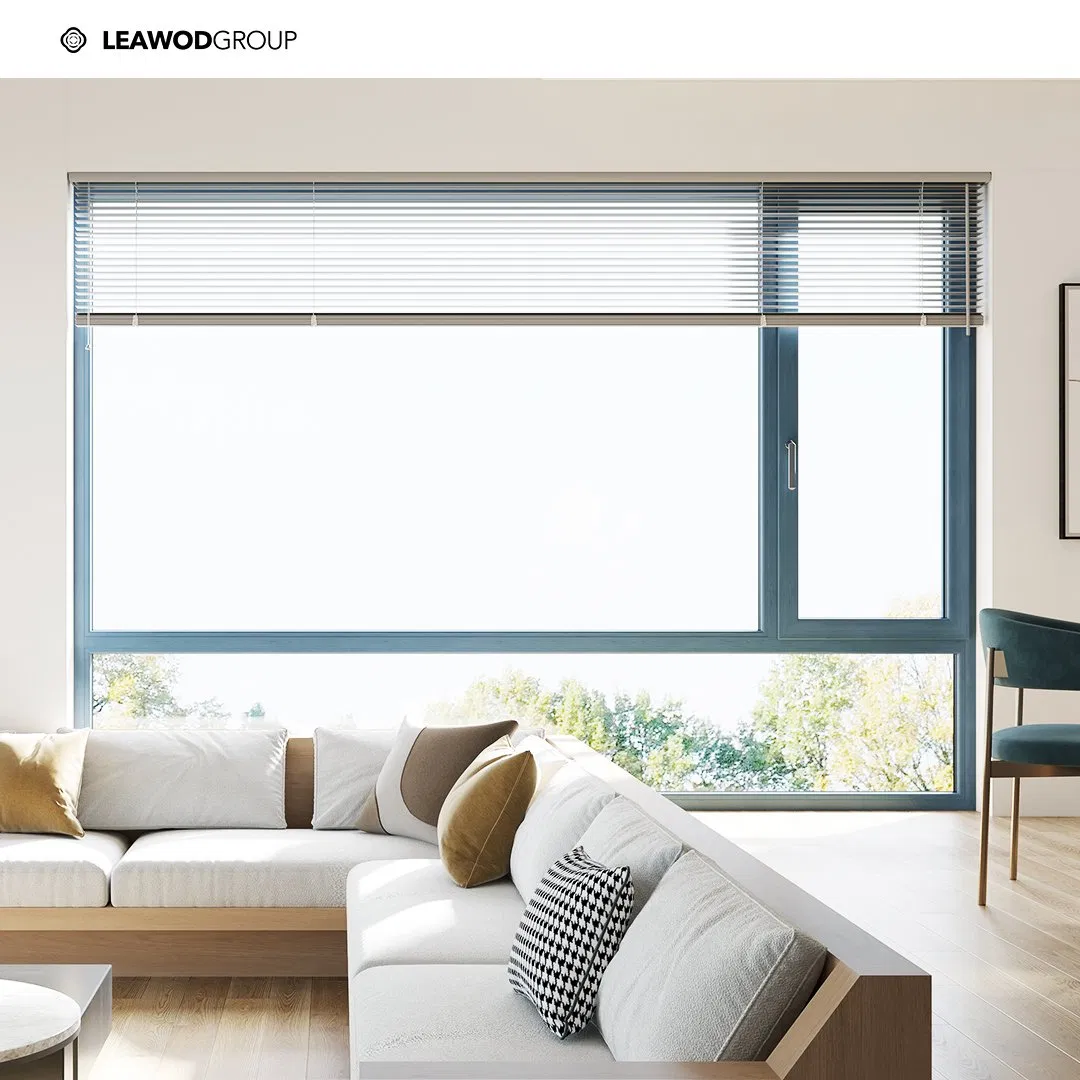 Factory Sale Wood Aluminum Composite Tilt Turn Window with Oak for Villa