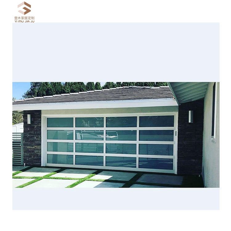 Modern Design Garage Door Control Tempered Glass Garage Door Aluminium Vertical Bifold Garage Doors for House and Villa