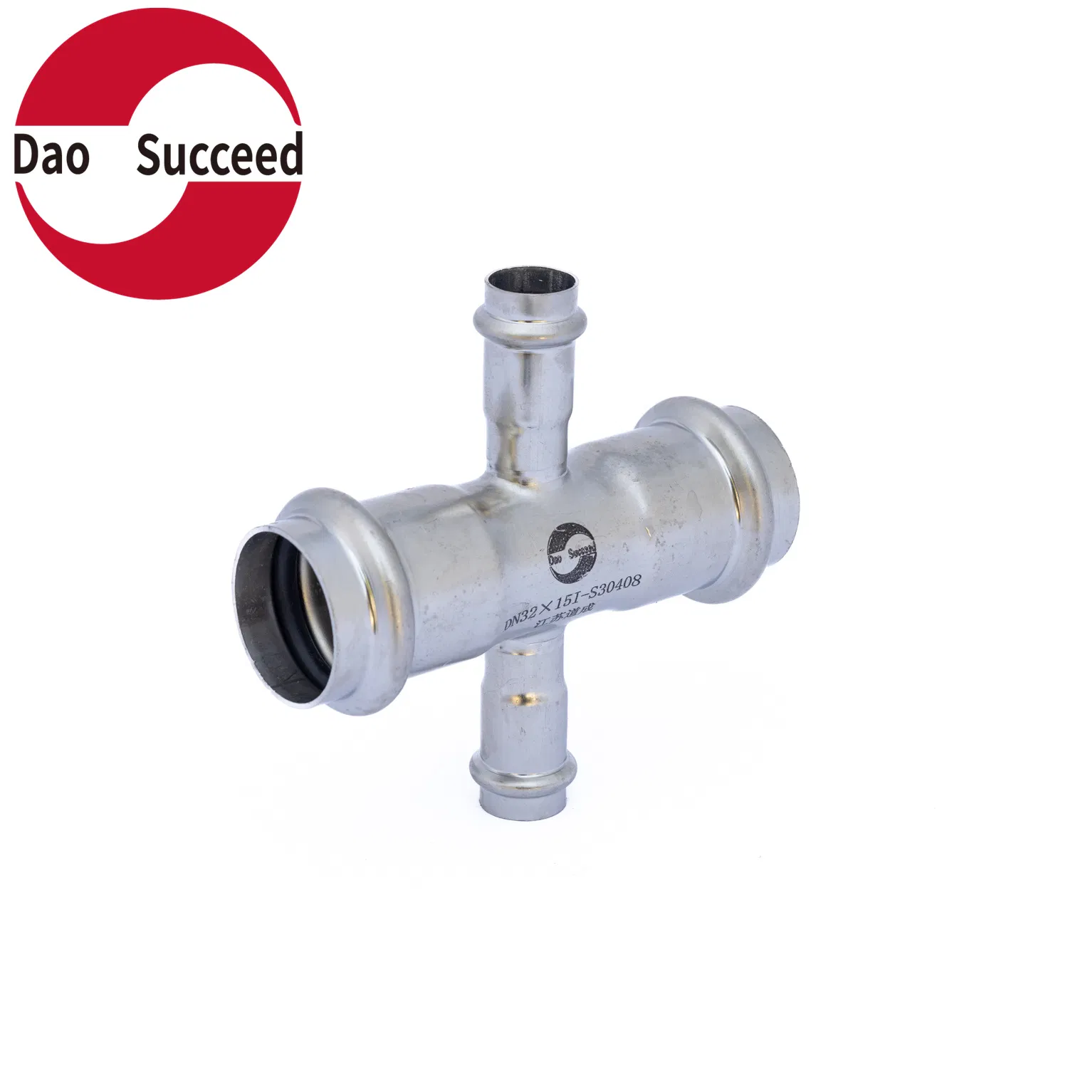 Wholesale SUS304/316L V Profile Stainless Steel Pipe Fitting Reducing Cross
