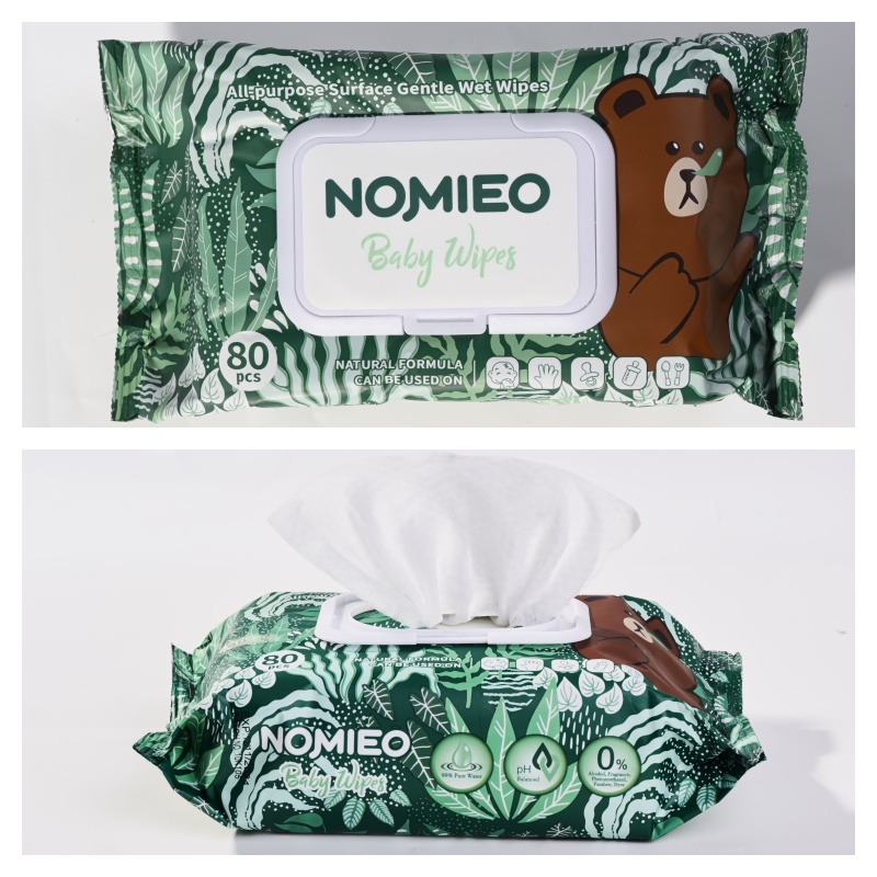 Premium Bamboo Cleaning Wipe, Baby Wet Wipe with Organic Biodegradable Hypoallergenic Materials