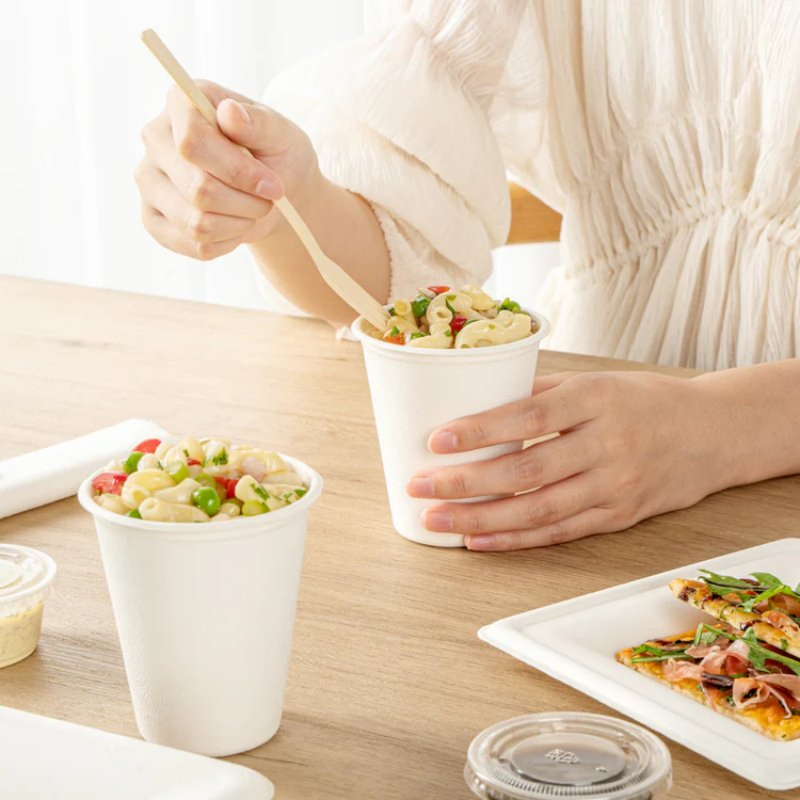 Чашка из сахарного тростника с фактурным покрытием для надежного хвата