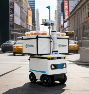 Robust Heavy Duty Catering Truck Outdoor Meal Delivery Distribution Robot