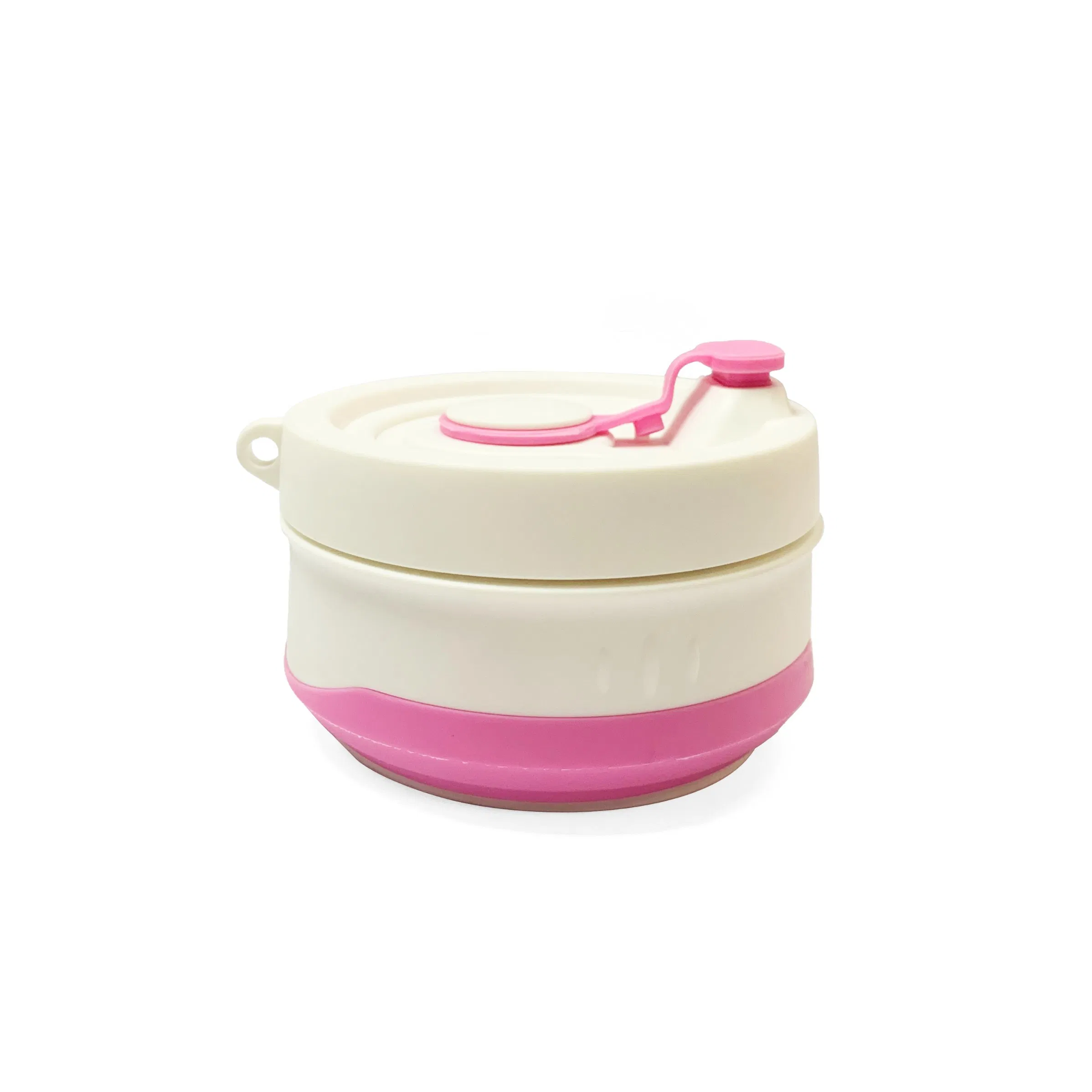 Силиконовая складная кружка с крышкой, 12 oz