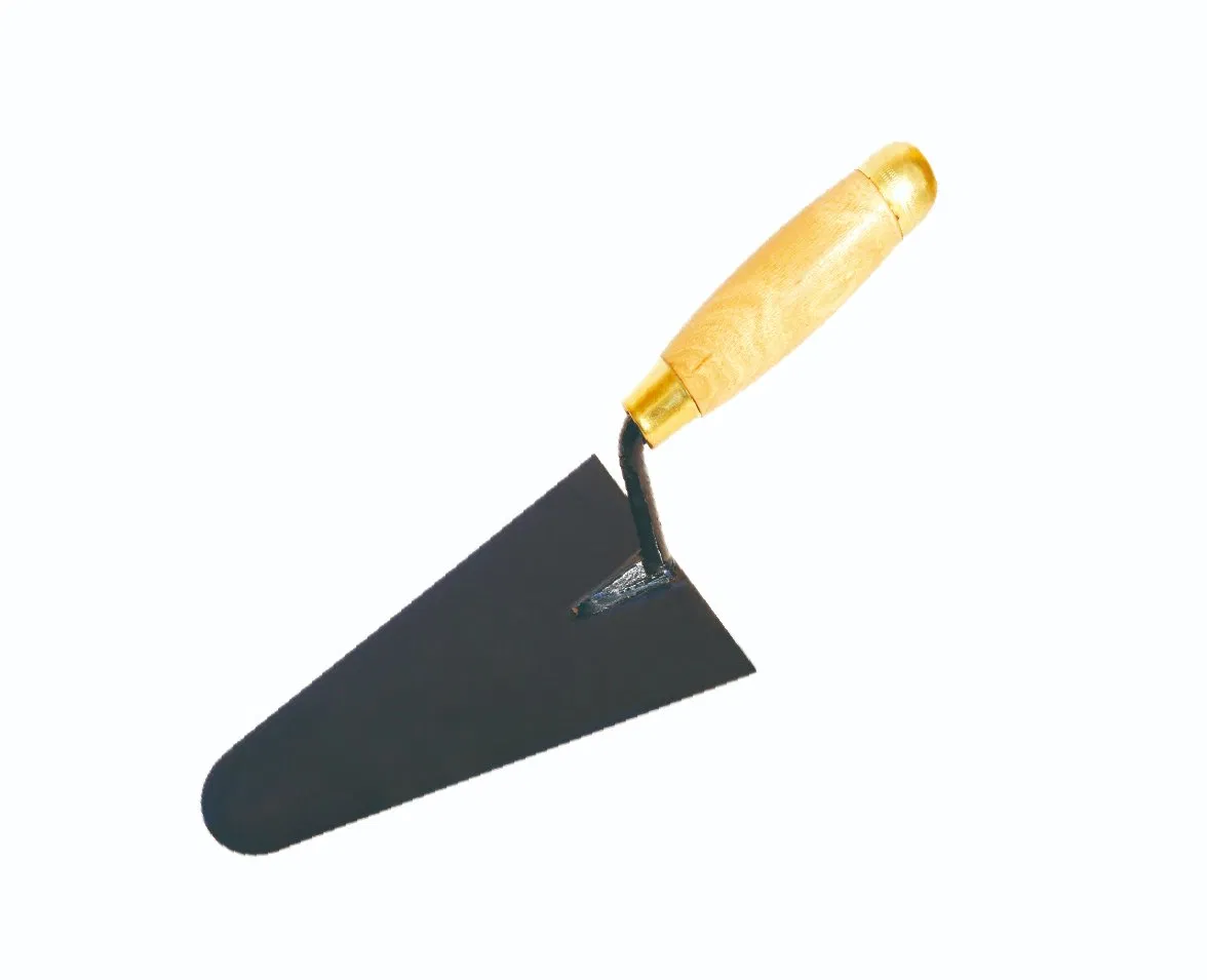Blue Steel Bricklaying Trowel, Wooden Handle 200mm