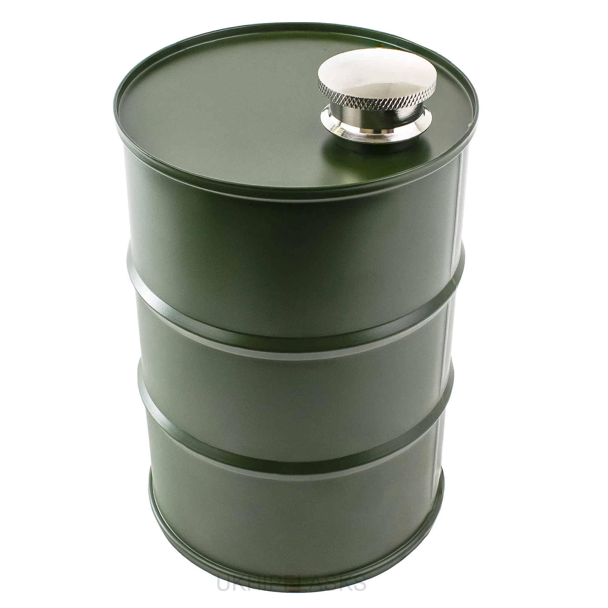 Стальная фляга в форме бочонка 700 мл, походная