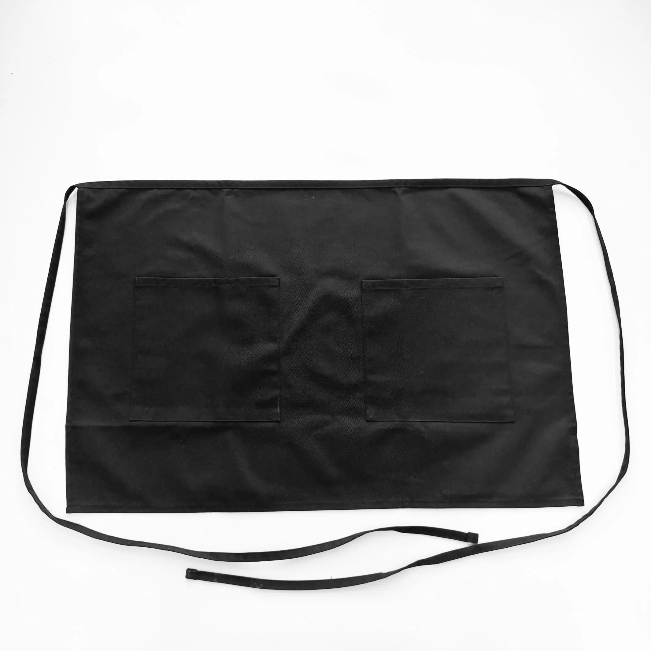 Unisex Chef Restaurant Kitchen Cooking Waist Half Apron with Two Pacth Pockets