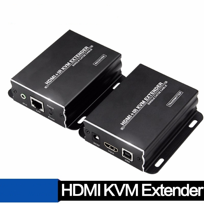 120m HDMI Kvm Over IP Extender with IR Remote Control