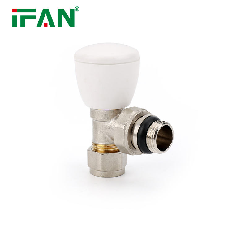 Ifan High Pressure Radiator Valve Radiator Angle Valve 1/2 3/4 Inch Brass Radiator Valve