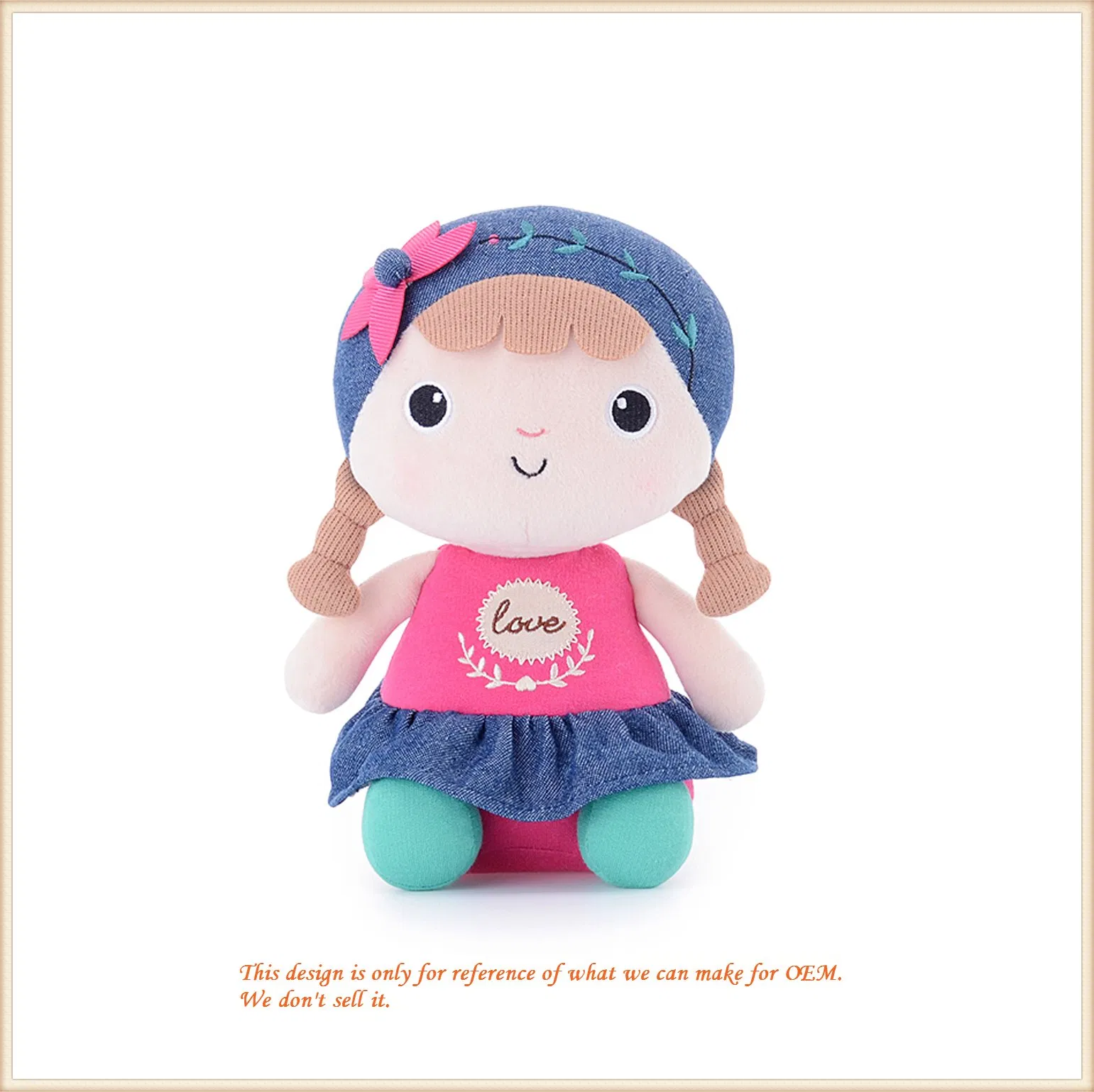 Stuffe/Plush Little Girl Doll Plush Gifts for Babies/Kids Educational Toys