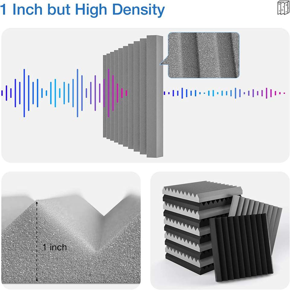 Free Sample Different Size Different Patterns 30*30cm Acoustic Foam Soundproof for Rooms