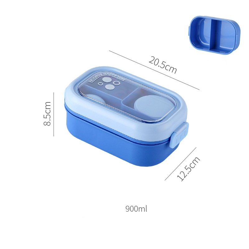 Trendy Portable Large-Capacity Microwave-Safe Lunch Box for Students