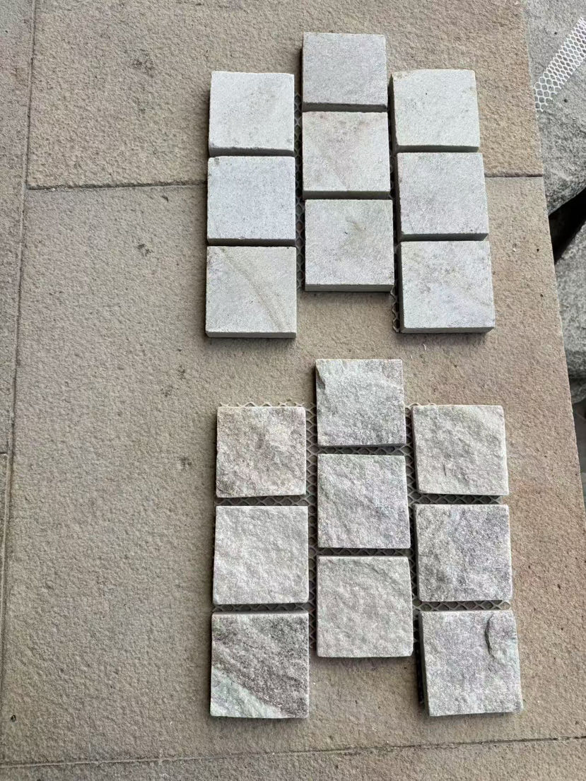 Nature Quartzite Slat Stone Cobblestone for Outdoor Flooring