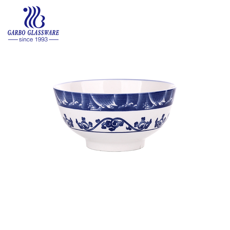 Stock 6 Inch Print China Ceramic Bowls for Kitchenware Using for Home Mix Container Rice Bowl Set Porcelain Tableware