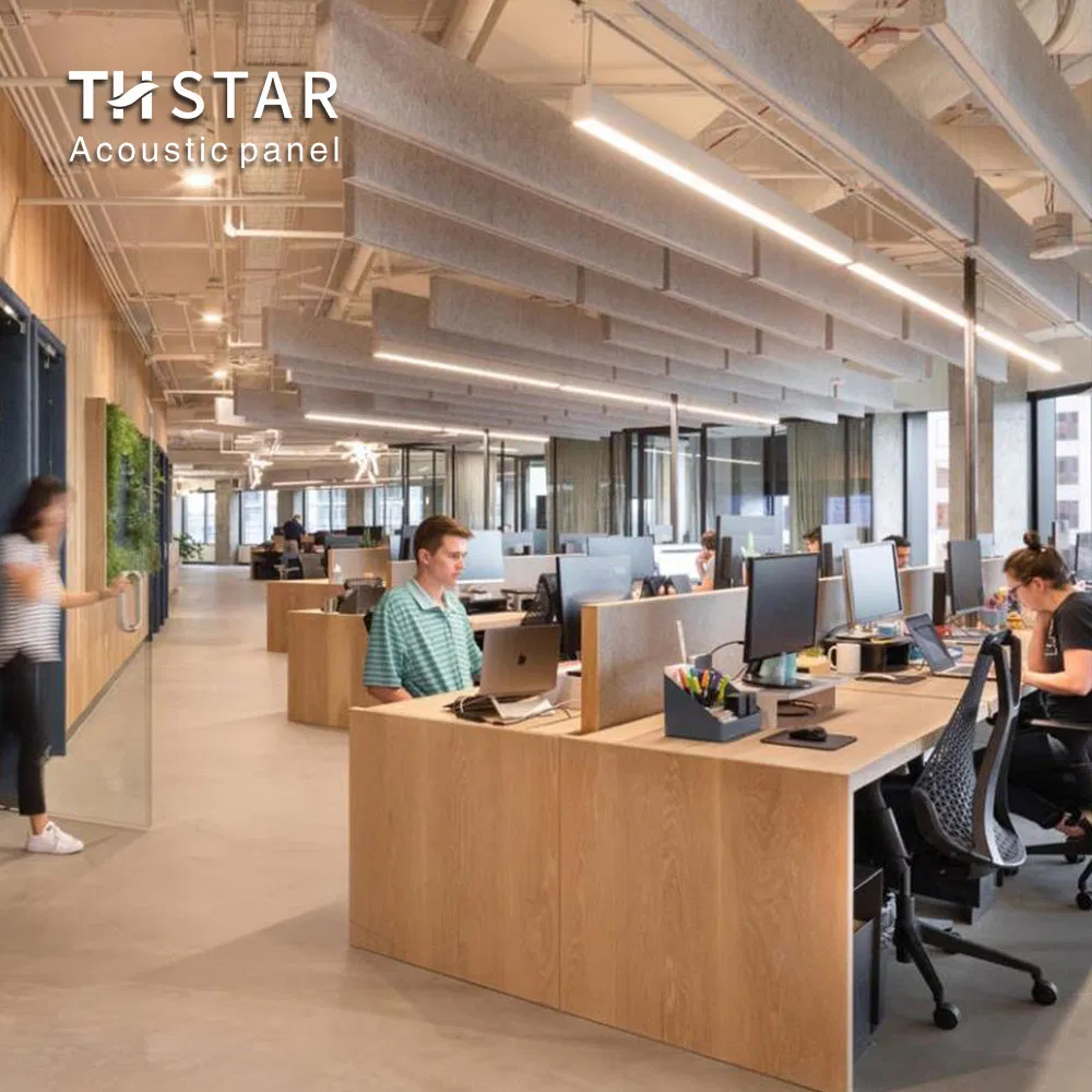 Eco Friendly Sound Absorption Mildew Resistant Acoustic Recyclable Fire Retardant Privacy Panels Noise Reduction Desktop Screen