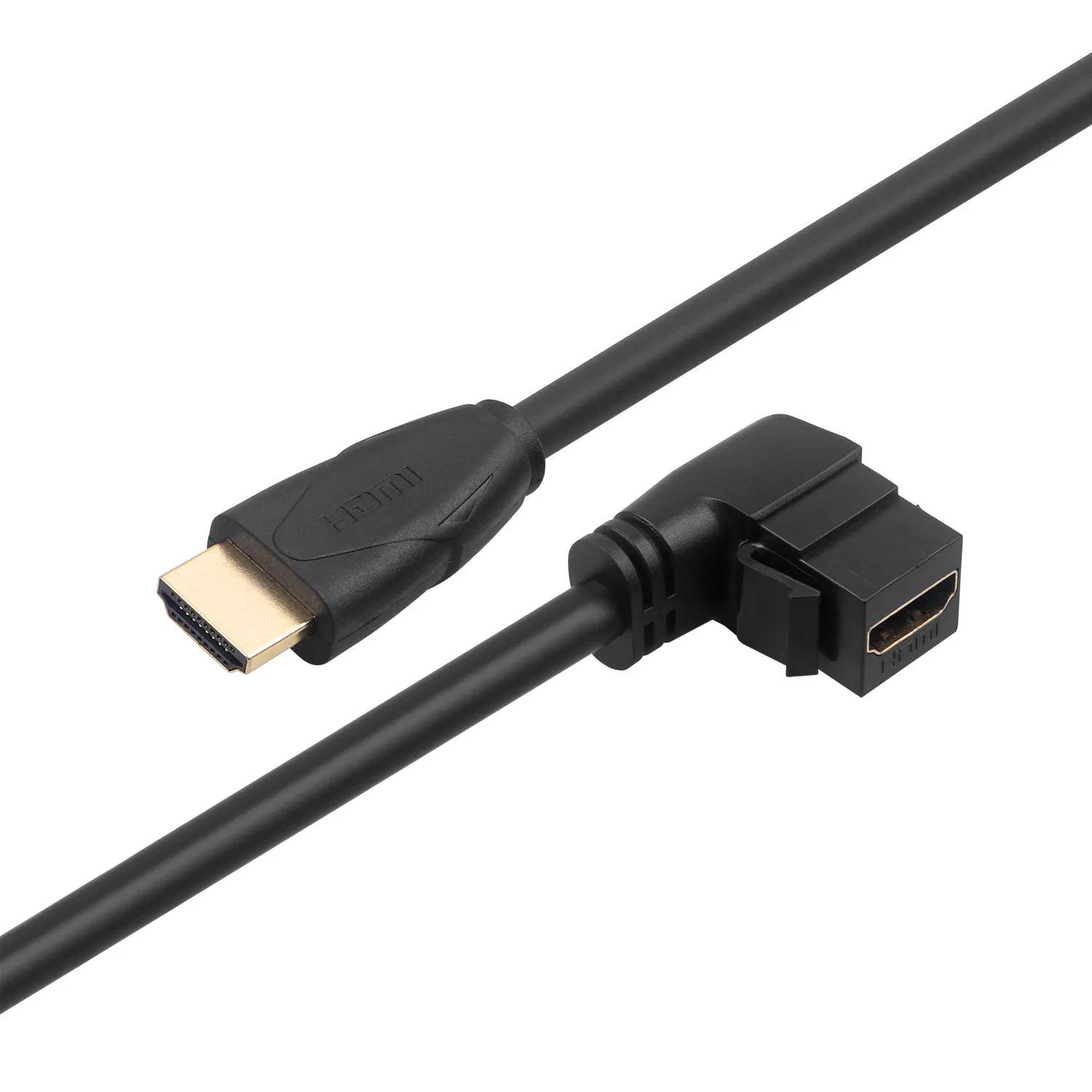 Customized HDMI Female to HDMI Male Keystone Style HDMI Adaptor Cable
