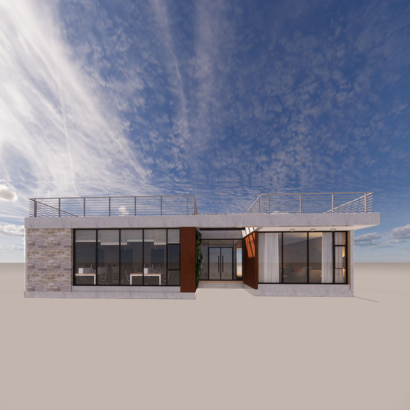 High Quality Deepblue Prefab Light Steel Frame Prefabricated Wooden Bungalow for Rent